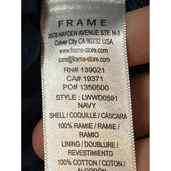 Frame Chic Luxury Mini Dress 16 Blue Neutral Modern Sexy Preppy Old Money Edgy - Picture 14 of 16